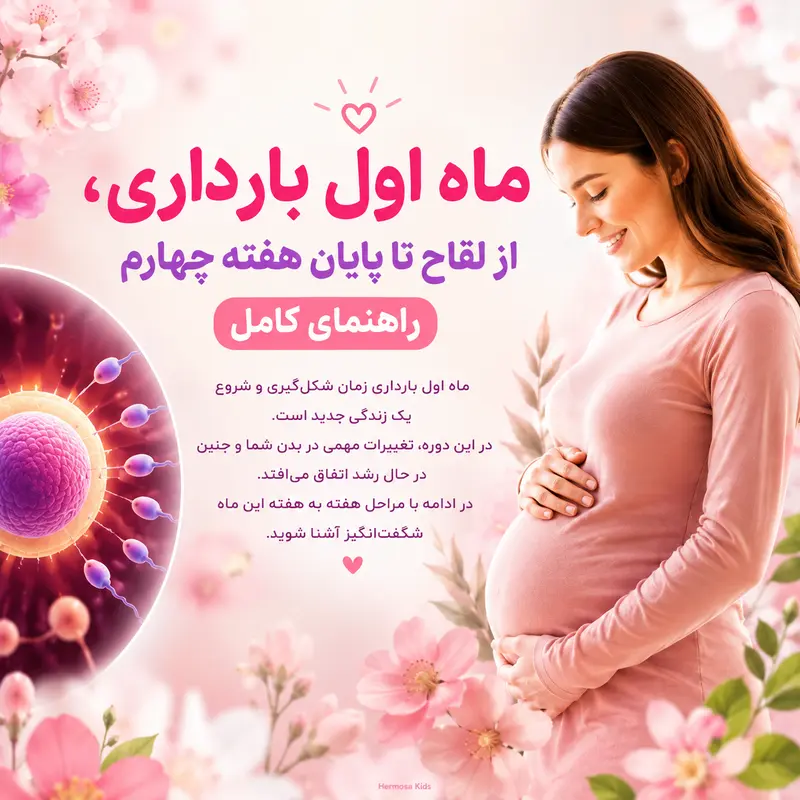 ماه اول بارداری؛ از لقاح تا پایان هفته چهارم | راهنمای کامل مادران