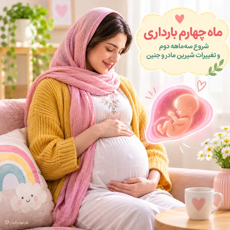 ماه چهارم بارداری؛ شروع سه‌ماهه دوم و تغییرات شیرین مادر و جنین